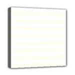 Horizontal Stripes - White and Ivory Mini Canvas 8  x 8  (Stretched)