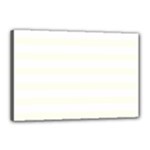 Horizontal Stripes - White and Ivory Canvas 18  x 12  (Stretched)