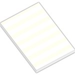 Horizontal Stripes - White and Ivory Large Memo Pads