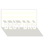 Horizontal Stripes - White and Ivory BEST BRO 3D Greeting Card (8x4)
