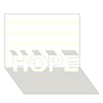 Horizontal Stripes - White and Ivory HOPE 3D Greeting Card (7x5)