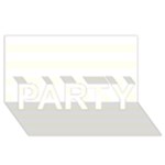 Horizontal Stripes - White and Ivory PARTY 3D Greeting Card (8x4)