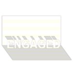 Horizontal Stripes - White and Ivory ENGAGED 3D Greeting Card (8x4)