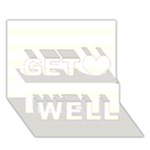 Horizontal Stripes - White and Ivory Get Well 3D Greeting Card (7x5)