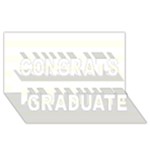 Horizontal Stripes - White and Ivory Congrats Graduate 3D Greeting Card (8x4)