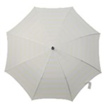 Horizontal Stripes - White and Ivory Hook Handle Umbrella (Large)