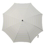Horizontal Stripes - White and Ivory Hook Handle Umbrella (Small)