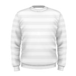 Horizontal Stripes - White and White Smoke Men s Sweatshirt