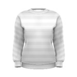 Horizontal Stripes - White and White Smoke Women s Sweatshirt