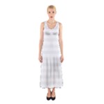 Horizontal Stripes - White and White Smoke Full Print Maxi Dress