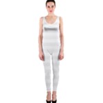 Horizontal Stripes - White and White Smoke OnePiece Catsuit