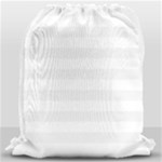 Horizontal Stripes - White and White Smoke Drawstring Bag (Large)