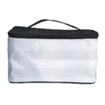 Horizontal Stripes - White and White Smoke Cosmetic Storage Case