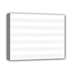 Horizontal Stripes - White and White Smoke Deluxe Canvas 14  x 11  (Stretched)