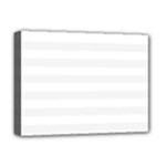 Horizontal Stripes - White and White Smoke Deluxe Canvas 16  x 12  (Stretched)
