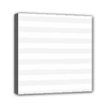 Horizontal Stripes - White and White Smoke Mini Canvas 6  x 6  (Stretched)