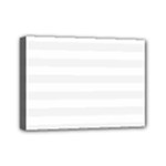 Horizontal Stripes - White and White Smoke Mini Canvas 7  x 5  (Stretched)