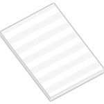 Horizontal Stripes - White and White Smoke Large Memo Pads