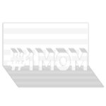 Horizontal Stripes - White and White Smoke #1 MOM 3D Greeting Cards (8x4)