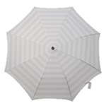 Horizontal Stripes - White and White Smoke Hook Handle Umbrella (Medium)