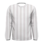 Vertical Stripes - White and Pastel Pink Men s Long Sleeve T-shirt