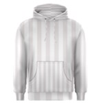 Vertical Stripes - White and Pastel Pink Men s Pullover Hoodie