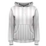 Vertical Stripes - White and Pastel Pink Women s Pullover Hoodie