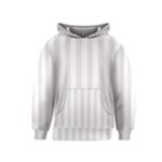 Vertical Stripes - White and Pastel Pink Kid s Pullover Hoodie
