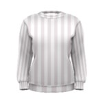 Vertical Stripes - White and Pastel Pink Women s Sweatshirt