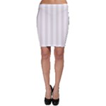 Vertical Stripes - White and Pastel Pink Bodycon Skirt