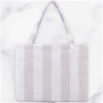 Vertical Stripes - White and Pastel Pink Mini Tote Bag