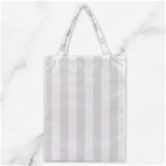 Vertical Stripes - White and Pastel Pink Classic Tote Bag