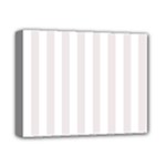 Vertical Stripes - White and Pastel Pink Deluxe Canvas 14  x 11  (Stretched)