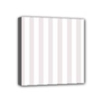 Vertical Stripes - White and Pastel Pink Mini Canvas 4  x 4  (Stretched)