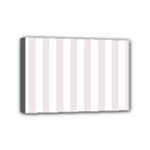 Vertical Stripes - White and Pastel Pink Mini Canvas 6  x 4  (Stretched)