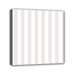 Vertical Stripes - White and Pastel Pink Mini Canvas 6  x 6  (Stretched)
