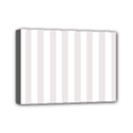 Vertical Stripes - White and Pastel Pink Mini Canvas 7  x 5  (Stretched)