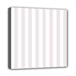 Vertical Stripes - White and Pastel Pink Mini Canvas 8  x 8  (Stretched)