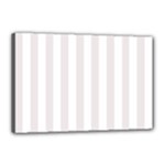Vertical Stripes - White and Pastel Pink Canvas 18  x 12  (Stretched)