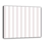 Vertical Stripes - White and Pastel Pink Canvas 20  x 16  (Stretched)