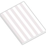 Vertical Stripes - White and Pastel Pink Large Memo Pads