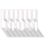 Vertical Stripes - White and Pastel Pink MOM 3D Greeting Card (8x4)