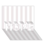 Vertical Stripes - White and Pastel Pink HOPE 3D Greeting Card (7x5)