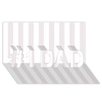 Vertical Stripes - White and Pastel Pink #1 DAD 3D Greeting Card (8x4)