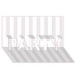 Vertical Stripes - White and Pastel Pink PARTY 3D Greeting Card (8x4)