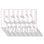 Vertical Stripes - White and Pastel Pink Best Wish 3D Greeting Card (8x4)