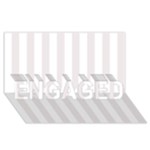 Vertical Stripes - White and Pastel Pink ENGAGED 3D Greeting Card (8x4)