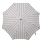 Vertical Stripes - White and Pastel Pink Hook Handle Umbrella (Small)