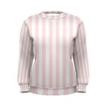 Vertical Stripes - White and Misty Rose Pink Women s Sweatshirt