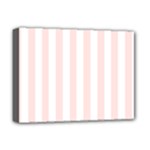 Vertical Stripes - White and Misty Rose Pink Deluxe Canvas 16  x 12  (Stretched)